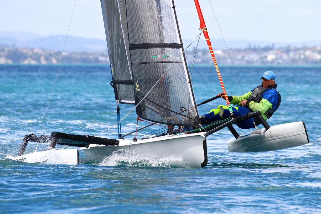 Yours truly, stacking the hard way - Weta Boat Test - November 2013. © Richard Gladwell www.photosport.co.nz